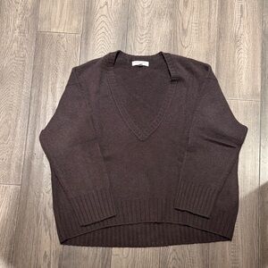 Banana Republic Dark Brown V-Neck Sweater